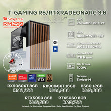Load image into Gallery viewer, # DOTATECH T-GAMING R5/RTXRADEONARC 3.6 - CUSTOM PC GAMING PACKAGE # R5 8400F + GPU OPTION(S)
