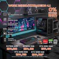 DOTATECH WORK R5X3D/RTXRADEON 4.1 - PC GAMING PACKAGE / 8GB DDR5 / 500GB SSD / R5 7500X3D + GPU OPTION(S)