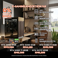 DOTATECH Z-GAMING AMD/RTXON 3.6 - PC GAMING PACKAGE / 16GB DDR4 / 500GB SSD / R5 5500 + GPU OPTION(S)