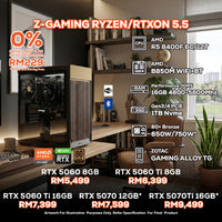 DOTATECH Z-GAMING RYZEN/RTXON 5.5 PC GAMING PACKAGE / 16GB DDR5 / 1TB SSD / R5 8400F + GPU OPTION (S)