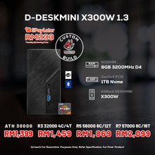 Load image into Gallery viewer, # DOTATECH D-DESKMINI X300W 1.3  - CUSTOM PC GAMING PACKAGE #  CPU OPTION(S) + AMD RADEON GRAPHICS
