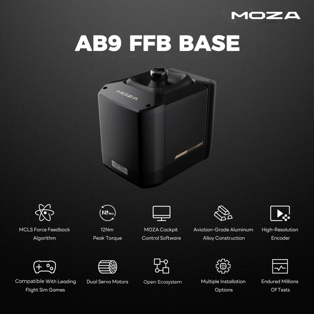 # MOZA RACING AB9 FFB Base (PC) - Flight Simulator Gear #