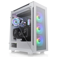 Thermaltake Divider 500 TG Snow ARGB Mid Tower ATX PC Case W/ 4x120mm Fans