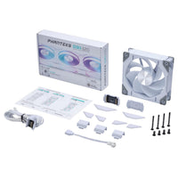 PHANTEKS D30-120 / 120mm Premium D-RGB 30mm Performance Fan / Regular and Reversed / BLACK / WHITE