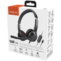 CREATIVE Chat USB On-ear USB-C Headset with Swivel-to-mute Noise-cancelling Mic and SmartComms Kit