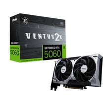 Load image into Gallery viewer, MSI GeForce RTX 5060 VENTUS 2X OC 8GB GDDR7 GPU Black/White 28 Gbps 128bit PCIe 5.0 DX12 DLSS 4 Dual Fan G5060-8V2CW
