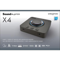 CREATIVE Sound Blaster X4 Hi-res 7.1 External USB DAC and Amp Sound Card with Super X-Fi and SmartComms Kit
