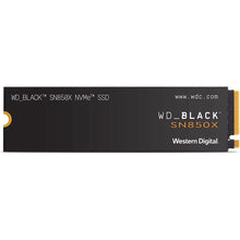 Load image into Gallery viewer, WD_BLACK SN850X NVMe™ SSD PCIe Gen4 x4 M.2 2280 1TB 2TB Heatsink Non-HS Read Write 7300MB/s 6300MB/s GAMING PERFORMANCE
