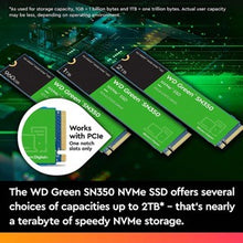 Load image into Gallery viewer, Western Digital WD Green SN350 PCIe Gen3 x4 NVMe M.2 2280 SSD 500GB / 1TB / 2TB

