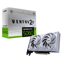 Load image into Gallery viewer, MSI GeForce RTX 5060 VENTUS 2X OC 8GB GDDR7 GPU Black/White 28 Gbps 128bit PCIe 5.0 DX12 DLSS 4 Dual Fan G5060-8V2CW
