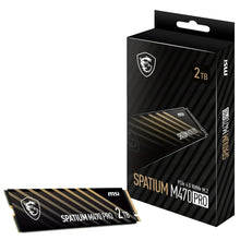 Load image into Gallery viewer, MSI SPATIUM M470 PRO 1TB / 2TB PCIe Gen4x4 M.2 2280 SSD GAMING PERFORMANCE
