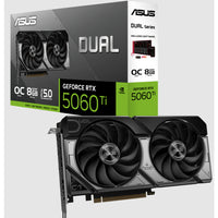 ASUS Dual GeForce RTX 5060 Ti 8GB / 16GB GDDR7 OC Edition 2602MHz Boost Clock 28Gbps 128bit 4608CC DX12 NVIDIA DLSS 4