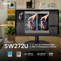 BenQ SW272U Photographer Monitor 27" / 4K UHD /  IPS / 60Hz / 5ms / HDR10