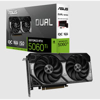 ASUS Dual GeForce RTX 5060 Ti 8GB / 16GB GDDR7 OC Edition 2602MHz Boost Clock 28Gbps 128bit 4608CC DX12 NVIDIA DLSS 4
