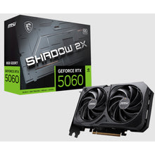 Load image into Gallery viewer, MSI GEFORCE RTX 5060 SHADOW 2X OC 8GB GDDR7 128bit DX12 3840CC NVIDIA DLSS 4 DUAL FAN GPU
