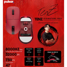 Load image into Gallery viewer, Pulsar TenZ Signature Edition Gaming Mouse / BLACK / RED Limited Edition
