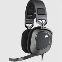 CORSAIR HS80 RGB USB Wired Gaming Headset with Dolby Audio 7.1 Surround Sound / CARBON / WHITE