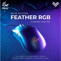 Ducky Feather ARGB Gaming Mouse 65g Blue Edition / PixArt PMW 3389 / Huano 50M Micro Switches