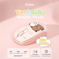 Akko Smart1 Yier and Bubu 2.4G Wireless Mouse with 3 Adjustable DPI Levels