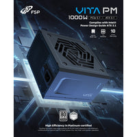 FSP VITA PM 1000W ATX3.1 PCIE5.1 80 PLUS PLATINUM FULL MODULAR POWER SUPPLY PSU