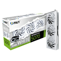 PALIT GeForce RTX 5070 WHITE OC 12GB GDDR7 192bits 6144CC DX12 NVIDIA DLSS 4 TRIPLE FAN GPU NE75070U19K9-GB2050W