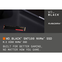 Load image into Gallery viewer, WD_BLACK SN7100 1TB / 2TB M.2 2280 Gen4 PCIe NVMe Internal Performance Gaming SSD
