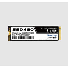 Load image into Gallery viewer, SimorChip SSD 420 PCIe Gen 4x4 NVMe M.2 2280 SSD / 512GB / 1TB
