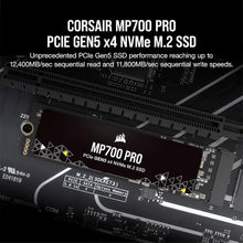 Load image into Gallery viewer, CORSAIR MP700 PRO Series PCIe Gen.5.0 x4 NVMe M.2 2280 SSD
