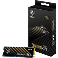 MSI SPATIUM M371 NVMe M.2 500GB PCIe 3x4 NVMe M.2 Internal SSD 2200MB/s Read & 1150MB/s