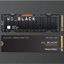 Load image into Gallery viewer, WD_BLACK SN850X NVMe™ SSD PCIe Gen4 x4 M.2 2280 1TB 2TB Heatsink Non-HS Read Write 7300MB/s 6300MB/s GAMING PERFORMANCE

