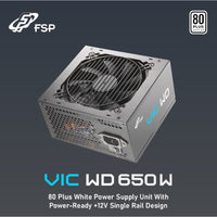FSP VIC WD 550W / 650W 80 plus ATX power supply Non Modular PSU