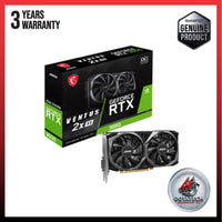 MSI GeForce RTX 3050 VENTUS 2X XS 8G OC 8GB GDDR6 1807MHz Boost 14Gbps 128bit 2560CC DX12 NVIDIA DLSS 4 912-V809-4266