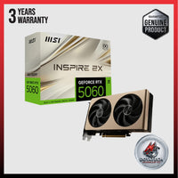 MSI GeForce RTX 5060 8G INSPIRE 2X OC 2535MHz Boost Clock 28Gbps 128bit 3840 CUDA Cores DX12 NVIDIA DLSS 4 G506-8I2C