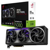 ASUS ROG Astral GeForce RTX 5080 16GB GDDR7 OC Edition / ROG-ASTRAL-RTX5080-O16G-GAMING-BLACK WHITE NVIDIA GPU GRAPHIC
