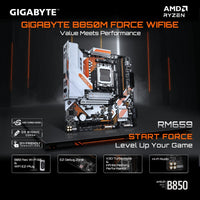 GIGABYTE B850M FORCE WIFI6E V2 mATX AMD Motherboard AMD AM5