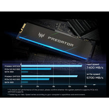 Load image into Gallery viewer, Acer Predator GM7000 PCIe 4.0 Gen4 x4 M.2 2280 NVMe Internal SSD 512GB / 1TB / 2TB / 4TB Performance Gaming / DRAM Cache
