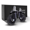 TTRacing XL Ultra Smooth Roller Blade & Meta Hollow Chrome Chair Casters Wheels Set of 5