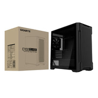 GIGABYTE C102 GLASS mATX Mid Tower T.G PC Case BLACK / ICE