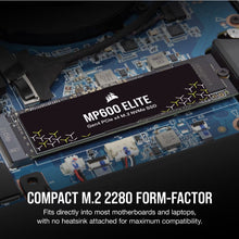 Load image into Gallery viewer, CORSAIR MP600 ELITE PCIe Gen4 x4 NVMe 1.4 M.2 Solid State Drive SSD 1TB / 2TB

