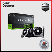 Load image into Gallery viewer, MSI GeForce RTX 5060 Ti 8G VENTUS 2X OC PLUS / 2X PLUS / 3X OC 2602MHz Boost 28Gbps 128bit 4608CC DX12 NVIDIA DLSS 4
