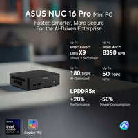 ASUS NUC 16 PRO Intel Ultra x7 358H LPDDR5 32GB Memory Barebones Mini PC
