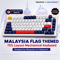 Keychron CM2 75% Limited Edition Keyboard Malaysia Flag Themed Wireless Mechanical Keyboard / Red Switch