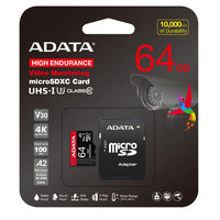 ADATA MICRO SD CARD HIGH ENDURANCE V30S CL10 64GB / 128GB / 256GB / 512GB