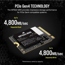 Load image into Gallery viewer, CORSAIR MP600 MINI Series PCIe Gen.4x4 M.2 2230 SSD
