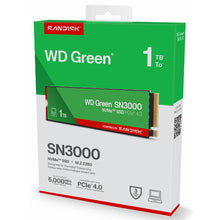 Load image into Gallery viewer, WD Green SN3000 1TB NVMe Gen4 M.2 2280 SSD / Up to 5000MB/s Sequential Read
