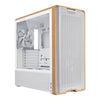 LIAN LI LANCOOL 217 BLACK / WHITE Genuine Wood Computer Case Mid-Tower ATX PC Case with 5 Pre-Installed FANS