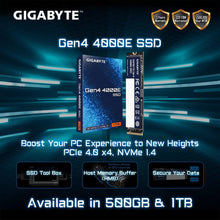 Load image into Gallery viewer, GIGABYTE 4000E PCIe 4.0 NVMe 1.4 M.2 Internal SSD / 250GB / 500GB / 1TB
