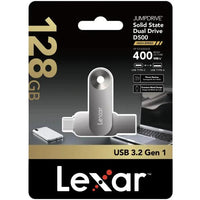 Lexar JumpDrive Solid State Dual Drive D500 USB 3.2 Gen 1 Type C 128GB / 256GB / 512GB / 1TB