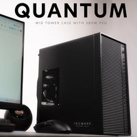 TECWARE Essential Quantum V2 mATX PC Case With 380W PSU Pre-Installed + TYPE-C