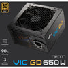 FSP VIC GD 650W / 750W / 850W ATX3.1 PCle 5.1 Ready 80 PLUS GOLD Non Modular PSU / Single +12V Rail